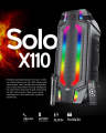Audionic Solo X-110 Wireless Bluetooth Speaker – 50W Powerful Sound, RGB Lights, TWS Function, Karaoke, Bass & Treble Adjustment, Remote Control, Wireless Mic. 