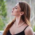 Wholesale Ins Style Simple Temperament Pearl Necklaces Fashion Small Fresh Pearl Necklace for Women Girls. 