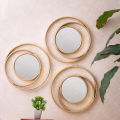 3 Piece Wall Circle Mirror Set For Wall Decoration Stylish Home Decoration Beautiful Design. 