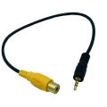 rca to 3.5mm-1 * 2.5mm male to RCA female cable-Black. 