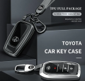 Aluminium Alloy Key Cover for Toyota Car Keys with Keychain - Fortuner, Vigo, Hilux, Yaris, And Land Crusier -. 