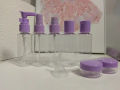 8 pcs empty travel bottle set kit or pack Refillable and reusable bottles Travel size bottle and container Traveling bottle set. 