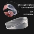 2PCS Invisible Height Increase Insoles Silicone Gel Heel Lifting Inserts Transparent Foot Care Protector Elastic Shoe Insert 3CM. 