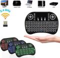 Mini Wireless Keyboard RF-500 with 3 Color RGB Backlit, 2.4GHz Wireless Mini Keyboard Rechargeable Controller with Touchpad Mouse Combo, Compatible with Android TV Box, IPTV, HTPC, Smart TV, PC,etc. 