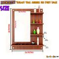 Wall mirror shelf , smart wall mirror , mirror , decor , furniture  , dressing, wood wall mirror,DECENT WOODEN DRESSER WALL MOUNT BEDROOM,Febulous Wall Mirror With Shelf,decorative mirrors,glowoodecor, GloWooDecor,bedroom mirrors,entryway mirrors, luxury. 