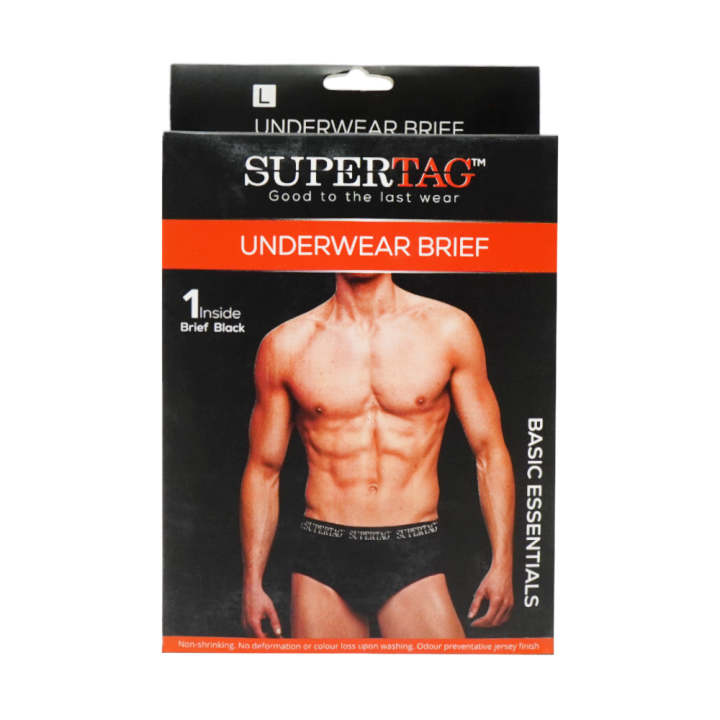 SUPER UNDERWEAR BRIEF BLACK LARGE P1-AFP-000176107