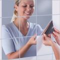 Mirror Wall Sticker Rectangle Self Adhesive Room Decor   Furniture Films Mirror Foil 50X50cm. 