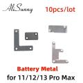 10pcs Battery Metal FPC Plate Cover for iphone 11 12 13 Pro Max Mini Inner Bracket Clip Repair Parts. 