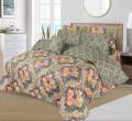 Latest Attractive Design 7PC Printed SaloniKa Cotton Comforter Set for Double Bed - Summer Collection, Best Quality, Multi Colors. 