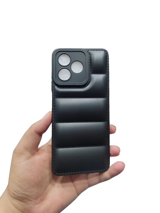 Realme Note 50 / C53 / C51 Mobile Back Cover Soft Puffer Camera Protection Down Jacket Phone Case Cover