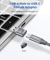 JSAUX USB C Female to USB A Male Charger Adapter Type C Power Converter Compatible for iPhone 13 12 11 Pro Max, Apple Watch Series 7, Samsung S20/S10/S9/S8 Grey. 