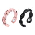2 Pcs Magnetic Weight Loss Ring Magnet Toys Rings Adjustable Magnet Ring Jewelry Metal Magnet Stone Ring Man. 