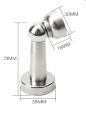Silver Stainless Steel Door Stopper Soft-Catch Magnetic Door Stop In Brushed Satin Nickel Wall Mount By Lizavo. 