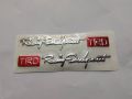 (2pcs) TRD, Red and Silver Silicon, Monogram, Sticker for Bikes, Cars, etc High Quality Silicon Stickers Silicon Coated. 