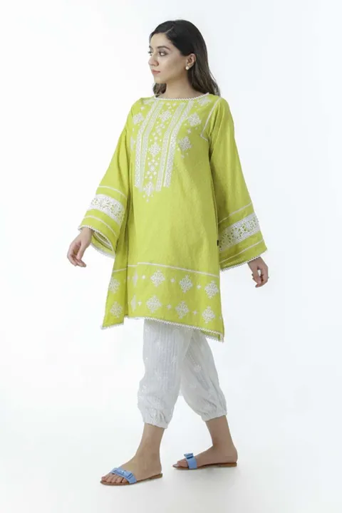 EGO%20Fall%20Collection%202019%20%20Exotic%20%20Green%20Jacquard%20Kurti%20For%20Women%20-%20Image%205
