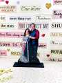 Customized Statue Frame-Customized Table Top Cut Out Beautiful Frames For Anniversary. 
