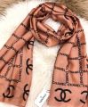 Chanel Silk Pink Scarf For Women , Branded Hijab For Girls. 