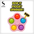 Sixonic Push Pop Bubble Fidget Spinner Sensory Toy Pop It Spinner For Kids & Adults For Stress Anxiety Relief. 