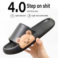 Summer Women Men's Slippers Indoor Bath Thick Platform Non-Slip Home Easter Cartoon Flip Flops Bear Beach Sandals Ladies Shoes. 