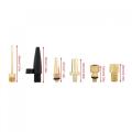 6pcs Bike Ball Inflator Nozzle Adapter Air Pump Valve Needle Presta-Schrader-Kit. 
