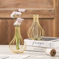 Gold Decor Vase,Flower Vase Glass Test Tube. 