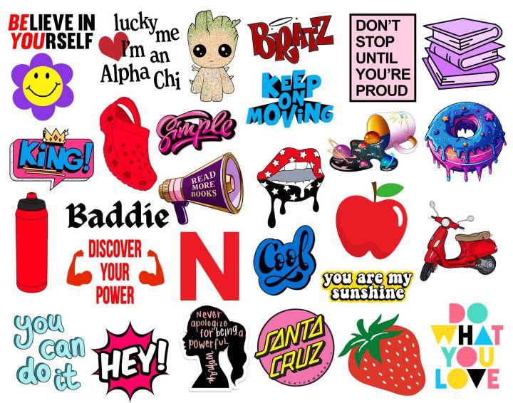 Pack of 29,Trendy stickers,“Fashion-Forward Sticker Bundle – Trendy ...