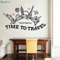 Travel Agency Summer Holidays Adventure Voyage Wall Decals Sticker Home Decoration Living Room Time To Travel Kids Yt1239. 