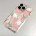 Cartoon Elegant Cute Casing Oil Painting Flower Tulip Butterfly Pattern Case for itel A80 Clear Softcase Premium Shockproof Back Cover. 