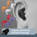 1pair Anti Noise Silicone Earplugs Swimming Ear Plugs Isolation Interference For Work Sleeping Surf Soft Comfort Ear Protector. 