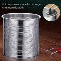 1pc Stainless Steel Deep Fryer Pot with Strainer Basket - 1.2L Mini Fryer for Tempura, Chips, Fries, Fish, Chicken - Anti-Scalding Silicone Handle - Ideal for Home, Parties, BBQs Household Small Frying Pan, Small Frying with Filter. 