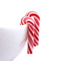 10PCS Christmas Red Cane Soft Pottery Year Candy Cane Decoration. 