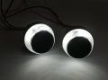Motorcycle Handlebar Turn Signal Light, 2PCS DC 12V LED Bar End Light Handlebar Indicator Light Blinker Handle Bar Grip End Light for Motorcycle Bicycle, Pack of 2. 