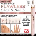 Original Rechargeable Flawless Salon Nails Kit Electronic Nail Filer, Buffer, Shiner, Cuticles and Nail Polish Remover, and Full Manicure and Pedicure Kit Machine. 