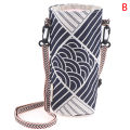 Modern Style Portable Bottle Cover bags Floral Printing Cotton Linen Cup bags. 