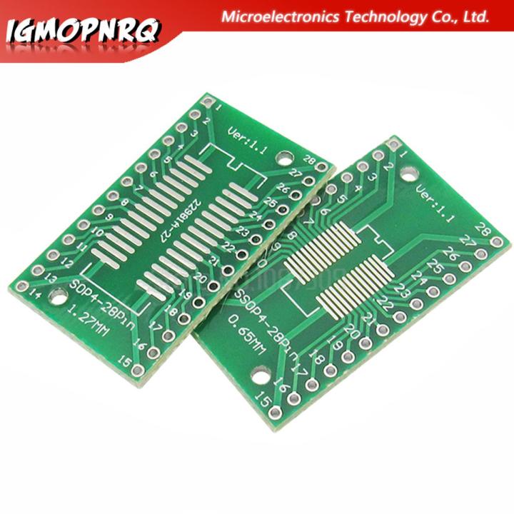 5PCS SSOP28 SOP28 TSSOP28 to DIP28 Adapter Converter Board 0.65MM 1.27MM