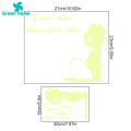 Toilet Stickers Cartoon Character Pattern Luminous Wall Art Bathroom Decoration. 