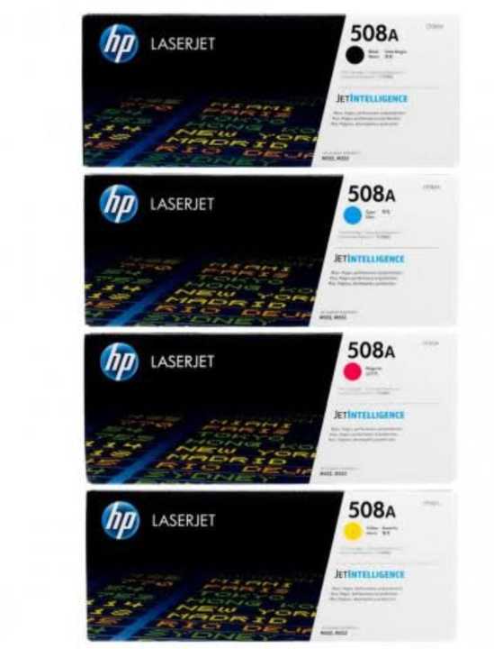 Hp laserjet colour toner 508a orignal set for use in printer model HP Color LaserJet Enterprise M552, M553, HP Color LaserJet Enterprise MFP M577 Series | CF360A.