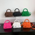 Simple Solid Color Crossbody Bag Button PU Shoulder Bag Indentation Mini Handbag Women. 