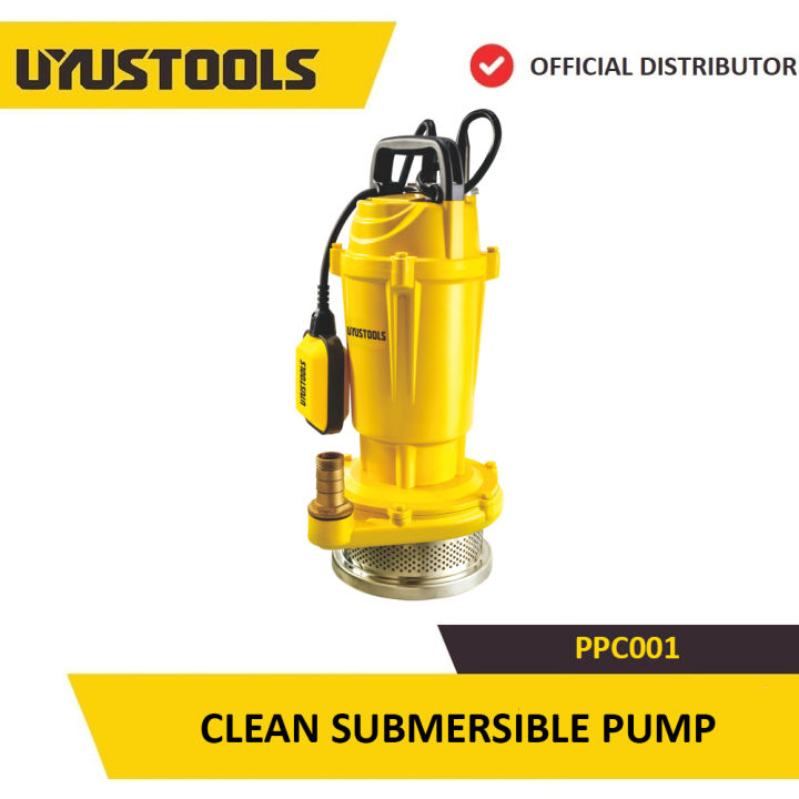 750W 1HP 220V Submersible Clean Water Pump with Copper Wire Coils  Stainless Steal Base & High Quality Bearings - UYUSTOOLS PPC001