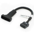 19/20 Pin USB 3.0 Female To 9 Pin USB 2.0 Male Motherboard Header Adapter Cord. 