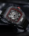 High Quality Skeleton Watch For Mens Richard Mille RM-01 Rubber Strap Waterproof Watch. 
