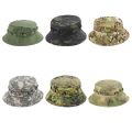 Boonie Hat Military Tactical Bucket Hats For Safari Men Women Hunting Fishing Outdoor Camo Camouflage Cotton Sun Cap. 
