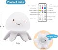 Jellyfish Night Light, Music Clapping Small Night Light, Color Changing Nursery Night Light with Remote Control, Rechargeable LED Jellyfish Lamp, Tap Control with Music Night Lights for Kids Room. 