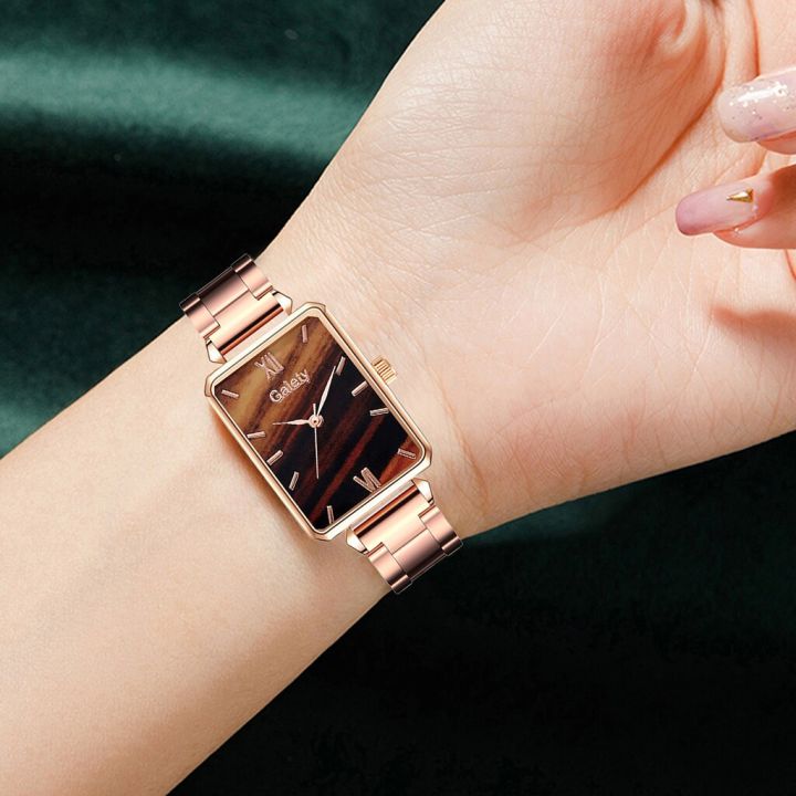 Gaiety%20Brand%20Watch%20For%20Women%20Green%20Dial%20Square%20Ladies%20Quartz%20Wrist%20Watch%20Bracelet%20Rose%20Gold%20Dress%20Luxury%20Women%20Watches%20-%20Image%205