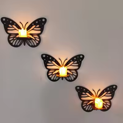  DIY Art 3D Acrylic Mirror Butterflies Wall Stickers
