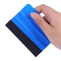 Plastic Felt Edge Squeegee 4 Inches for Car Vinyl Scraper Decal Applicator Tool 1 pcs (with Black Felt Edge). 