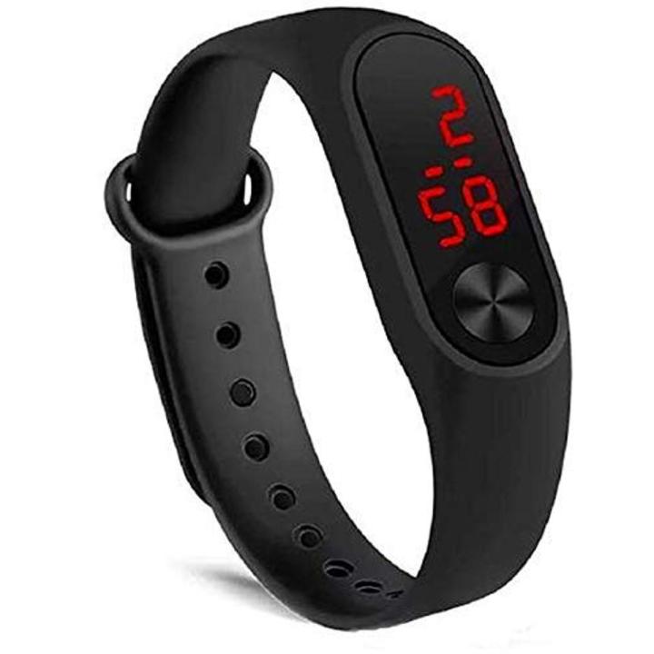 Silicone LED Digital Black Men's Women's Watch Smart Watch for girls Smart Watch for Kids Latest LED Watch for boys & girls Led Round Digital Watches for Kid Girl boys