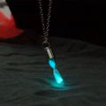 Glow In The Dark Hourglass Necklace Glass Pendant Necklace Luminous Pendant Jewelry Women S Gem Accessories. 