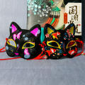Black Face Trendy New Full Face Anime Fox Half Face Yin Yang Master for Masquerade Parties Cosplay Events Anime Conventions. 