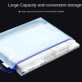Document Bag School Office Supplies Storage Bags Pencil Mesh Zip File Folders Zipper Pouch. 
